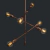 Lampara Colgante Oxido Luz Led 6 Luces Negro Epcot Prf - Luminaires