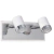 Aplique Pared 2 Luces Baño Pasillo Moderno Led Gu10 Vg