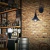 Aplique Pared Negro Industrial Lampara Apto Led Harlen wz
