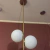 Lampara Colgante 80cm Dorado Oro Esfera Vidrio Chicago wz