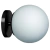 Lampara Mini Aplique Pared Apto Led Negro 15cm World wz