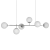 Colgante Luna 6 Luces Globo Opal Moderno Base Lineal PLG - comprar online