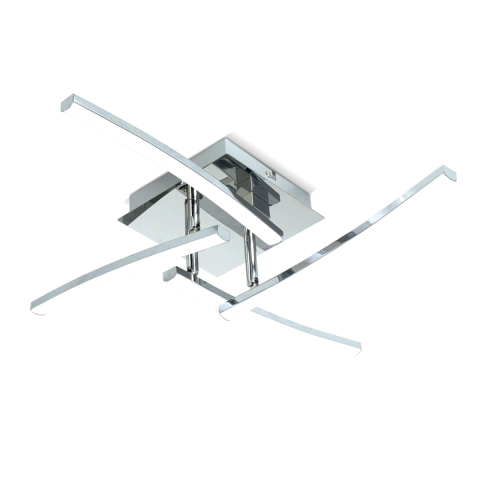 Aplique Plafon Delta 4 Luces Movil Cromado Led 535x120 Cc