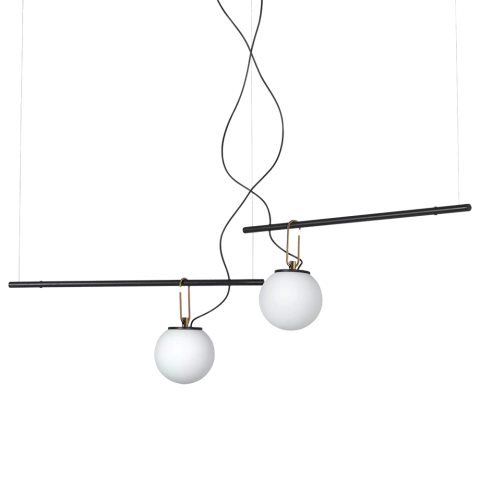 Colg Nation 2 Luces Doble Barral Globo 15cm Porta Tensor Wz