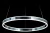 Colgante Moderno Circular Cromado Apto Led Rebeca Magnalum