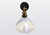 Aplique Luz Led Cono Vidrio Decorativo Hogar Queen Prf