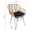 Silla Toscana Con Almohadon Simil Mimbre Pack X 4u Tribeca - comprar online