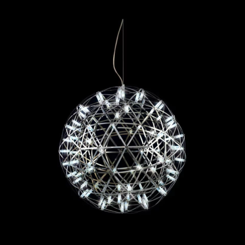 Lampara Decoracion Esferica Moderna 65cm Led Atomo Magnalum