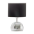 Velador Base Cromo Lampara Led Pantalla Negro Alyssa Kas