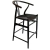Banqueta Wishbone Full Black Tribeca