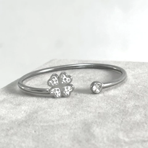 Bracelete Trevo Aço Inox - comprar online