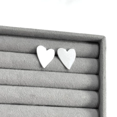 Brinco coração chapado - comprar online