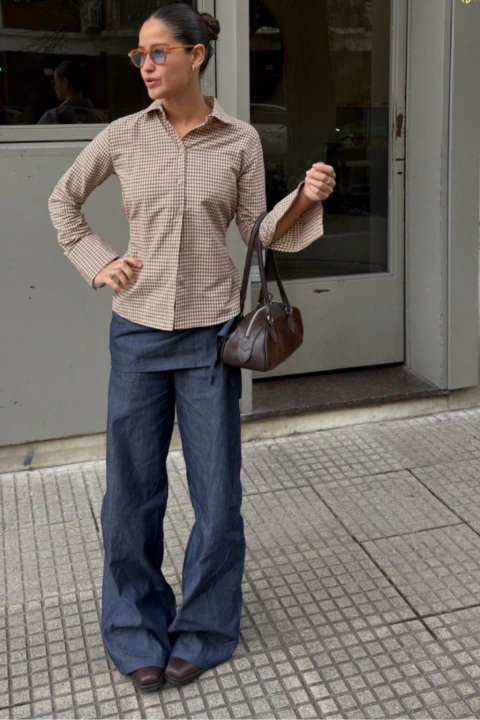 JEAN CON POLLERA AZUL