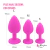 Plug Anal Silicona Fucsia con Strass - comprar online