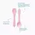Kit Talheres Silicone, Garfo e Colher, Rosa, Petit Piá na internet