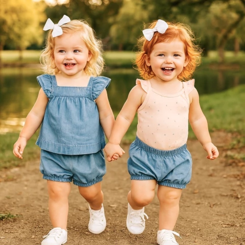 Conjunto Trio Bata Jeans Carter's Short Body Verão Menina - comprar online