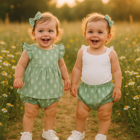 Conjunto Trio Verde Carter's, Short Bata Body, bebê menina - comprar online