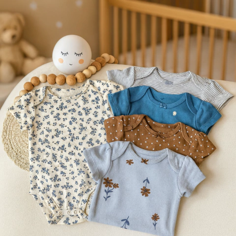 Kit Body Carter's Manga Curta Flor Blue - comprar online