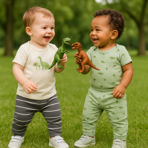 Conjunto Quarteto Carters Dinossauro Verde Menino body calça - comprar online