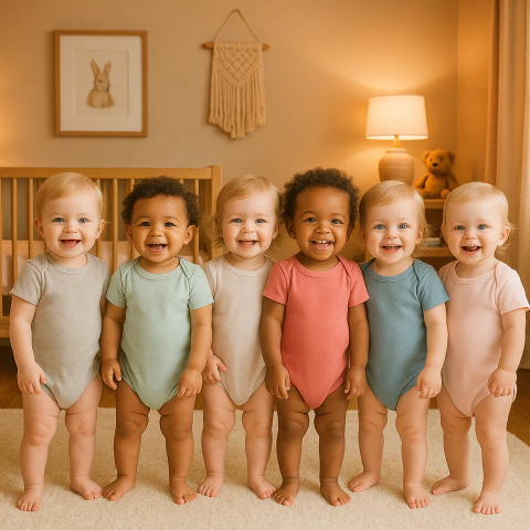 Kit Body Little Planet by Carter's, Manga Curta, Liso, 6pç - 100% algodão orgânico - comprar online