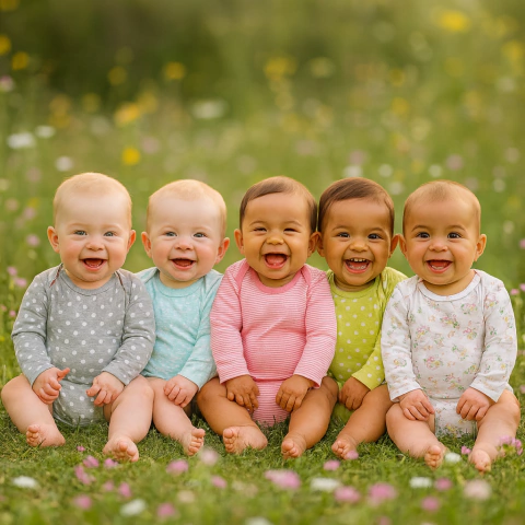 Kit Body Manga Longa Floral Poá, Simple Joys by Carter's, 5pç - comprar online