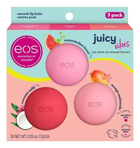 Eos Lip Balm Holiday Collection Kit Com 3 Hidratantes Labial
