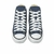 Zapatillas Converse Chuck Taylor All Star Core Unisex en color azul con cordones blancos, vista superior.