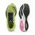 Zapatillas Puma Velocity Nitro 3 Psychedelic para mujer, con diseño en verde y detalles en negro y rosa.