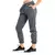 Pantalón de mujer Roxy en color gris, con ajuste en la cintura y bolsillos laterales.