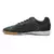 Botines de fútbol para hombre, color negro, con detalles en gris y suela de goma
