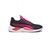 Zapatillas Puma Lex para mujer en color negro con detalles en rosa y suela blanca.
