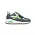 Zapatillas Skechers Uno Gen1 en color gris con detalles en verde y suela blanca, diseñadas para niños.