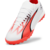 Botines Puma Ultra Match para hombre en color blanco y rojo, diseñados para fútbol 5.