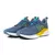 Zapatillas de running A Nation Volcano para hombre, en tonos azules con detalles en amarillo y verde.