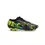 Botines Joma Evolution para hombre, con diseño colorido en negro, verde y azul, ideales para fútbol en campo.