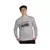 Buzo Puma Power Crew para hombre en color gris con estampado frontal.