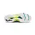 Vista inferior de las zapatillas Joma Padel Slam para hombre, destacando el diseño de la suela con detalles en blanco, verde y azul.