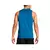 Musculosa de entrenamiento para hombre, color azul, vista posterior.