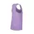 Musculosa deportiva de mujer color lila, con corte lateral y tirantes anchos.