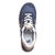 Zapatillas New Balance 574 unisex de color azul con detalles en beige y cordones blancos, vista desde arriba.