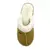 Pantuflas Roxy Malmo para mujer, de color mostaza con interior de peluche blanco.