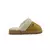 Pantuflas Roxy Malmo para mujer en color amarillo con detalle de pelaje suave en la parte superior.