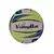 Pelota de vóley USH Cosida PU en colores amarillo y azul, con la palabra "VolleyBall" impresa en el centro.
