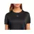 Remera negra de mujer Reebok Running Speedwick, diseñada para entrenamiento y fitness.