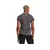 Remera de mujer Under Armour Tech SSV Solid en color gris, vista trasera, con logotipo en la parte superior.