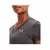 Remera gris de mujer Under Armour con escote en V y logo en el pecho.