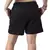 Vista trasera de shorts negros para mujer de Converse, con detalles en los laterales.