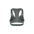 Vista trasera del top Reebok Lux Bold Racer Bra para mujer, en color verde, diseñado para entrenamiento y fitness.