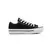 Zapatillas Converse Chuck Taylor All Star Lift Ox de color negro con plataforma blanca.