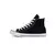 Zapatillas Converse Chuck Taylor Hi All Star de color negro, con diseño alto y suela blanca.